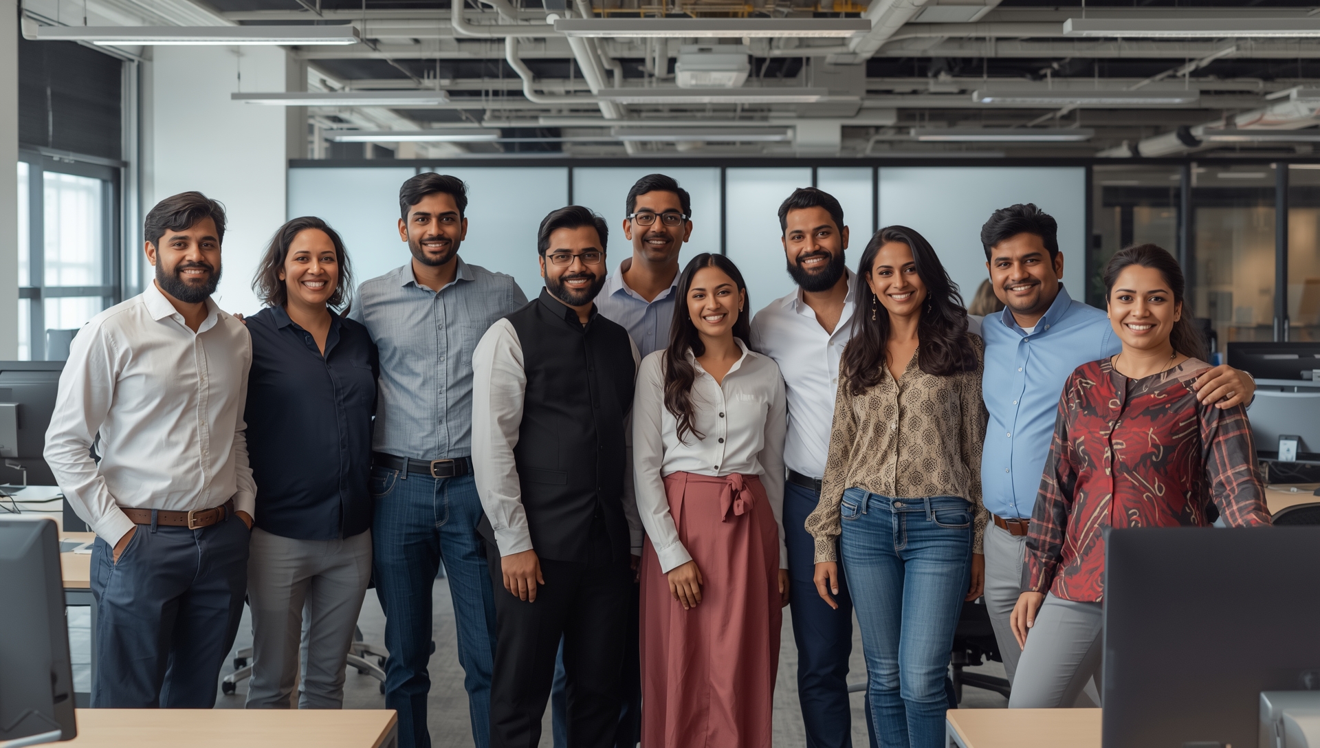 A_professional_office_team_group